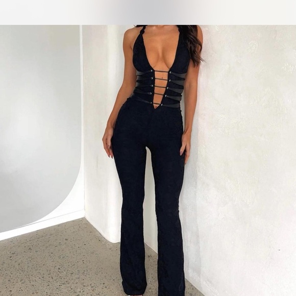 Outcast Clothing Other - Chic Black Strappy Jumpsuit